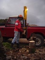  some evening splitting this time - using the spotlight fitted to the splitter a while ago, but not actually used before